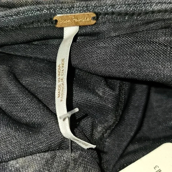 Free People All Night Black Tye Dye Whimsygoth Ruched Bustier SZ M - Picture 12 of 15